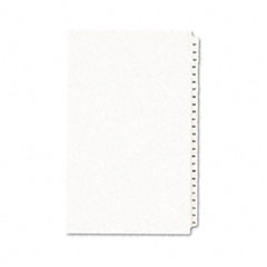 Avery Avery-Style Legal Side Tab Divider, Title: 51-75, 14 x 8 1/2, White, 1 Set AVE01432