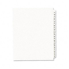 Avery Avery-Style Legal Side Tab Divider, Title: 51-75, Letter, White, 1 Set AVE01332