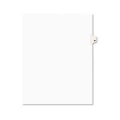 Avery Avery-Style Legal Side Tab Divider, Title: 82, Letter, White, 25/Pack AVE01082