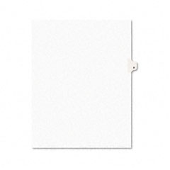 Avery Avery-Style Legal Side Tab Divider, Title: 9, Letter, White, 25/Pack AVE11919