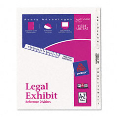 Avery Avery-Style Legal Side Tab Divider, Title: A-Z, Letter, White, 1 Set AVE11374