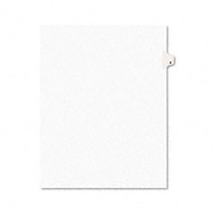 Avery Avery-Style Legal Side Tab Dividers, One-Tab, Title E, Letter, White, 25/Pack AVE01405