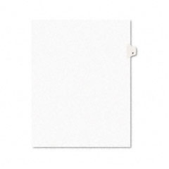 Avery Avery-Style Legal Side Tab Dividers, One-Tab, Title F, Letter, White, 25/Pack AVE01406