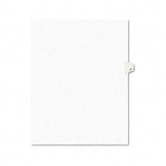 Avery Avery-Style Legal Side Tab Dividers, One-Tab, Title J, Letter, White, 25/Pack AVE01410