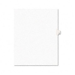 Avery Avery-Style Legal Side Tab Dividers, One-Tab, Title K, Letter, White, 25/Pack AVE01411