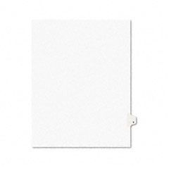 Avery Avery-Style Legal Side Tab Dividers, One-Tab, Title V, Letter, White, 25/Pack AVE01422