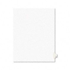 Avery Avery-Style Legal Side Tab Dividers, One-Tab, Title Y, Letter, White, 25/Pack AVE01425