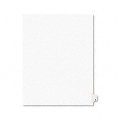 Avery Avery-Style Legal Side Tab Dividers, One-Tab, Title Z, Letter, White, 25/Pack AVE01426