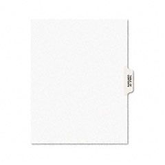 Avery Avery-Style Legal Tab Dividers, Table of Contents, White, 25/Set AVE11910