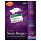 Avery Badge Holders w/Laser/Inkjet Inserts, Top Loading, 2-1/4 x 3-1/2, White, 100/Box AVE74549