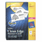 Avery Clean Edge Laser Business Cards, White, 2 x 3 1/2, 10/Sheet, 2000/Box AVE5870