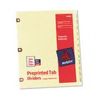 Avery Copper Reinforced Laminated Tab Dividers, 12-Tab, Jan-Dec, Letter, Buff, 12/Set AVE24286