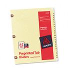 Avery Copper Reinforced Laminated Tab Dividers, 25-Tab, A-Z, Letter, Buff, 25/Set AVE24280
