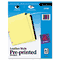 Avery Copper Reinforced Leather Tab Dividers, 25-Tab, A-Z, Letter, Black, 25/Set AVE25180