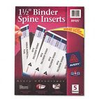 Avery Custom Binder Spine Inserts, 1-1/2" Spine Width, 5 Inserts/Sheet, 5 Sheets/Pack AVE89105