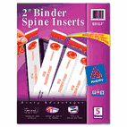 Avery Custom Binder Spine Inserts, 2" Spine Width, 4 Inserts/Sheet, 5 Sheets/Pack AVE89107
