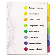 Avery Designer Ready Index Dividers, Multicolor 8-Tab, 11 x 8-1/2, 3 Sets/Pack AVE22539