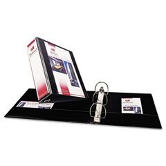 Avery Durable Vinyl EZ-Turn Ring View Binder, 11 x 8-1/2, 3" Capacity, Black AVE17041