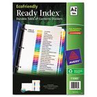 Avery EcoFriendly Ready Index Table of Contents Divider, Multicolor A-Z, 11 x 8-1/2 AVE11085