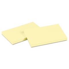 Avery Flat Sticky Notes, 3 x 5, Pastel Yellow, 100 Sheets per Pad, 12 Pads per Pack AVE22642