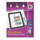 Avery Flexi-View Two-Pocket Polypropylene Folder, Translucent Black, 2/Pack AVE47847