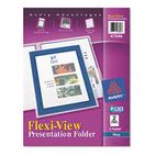 Avery Flexi-View Two-Pocket Polypropylene Folders, Navy/Translucent, 2/Pack AVE47846
