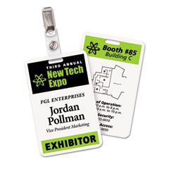 Avery Fold & Clip Badges, 3-1/2 X 2-1/4, White, 40/Box AVE74554