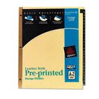 Avery Gold Reinforced Leather Tab Dividers, 25-Tab, A-Z, Letter, Black, 25/Set AVE11350