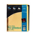 Avery Gold Reinforced Leather Tab Dividers, 31-Tab, 1-31, Letter, Black, 31/Set AVE11352