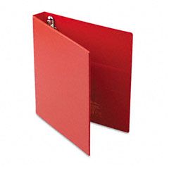 Avery Heavy-Duty Vinyl EZD Ring Reference Binder, 1" Capacity, Red AVE79589