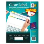 Avery Index Maker Clear Label Contemporary Color Dividers, 8-Tab, 5 Sets/Pack AVE11991