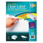 Avery Index Maker Clear Label Dividers, 3-Tab, Letter, White, 5 Sets AVE11435