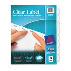 Avery Index Maker Clear Label Dividers, 8-Tab, Letter, White AVE11417