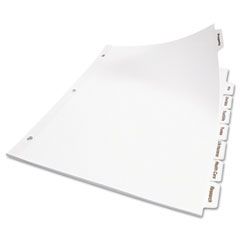 Avery Index Maker Clear Label Punched Divider, 5-Tab, Letter, White, 50 Sets AVE11556