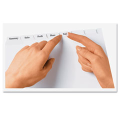 Avery Index Maker Clear Label Punched Divider, 8-Tab, Letter, White, 50 Sets AVE11557