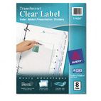 Avery Index Maker Clear Label Punched Dividers, 8-Tab, Letter AVE11450