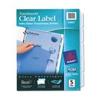 Avery Index Maker Clear Label Punched Dividers, Blue 5-Tab, Letter AVE11451