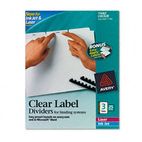 Avery Index Maker Clear Label Unpunched Divider, 3-Tab, Letter, White, 25 Sets AVE11442