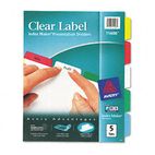 Avery Index Maker White Dividers, Multicolor 5-Tab, Letter AVE11406