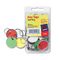 Avery Metal Rim Key Tags, Card Stock/Metal, 1-1/4" Diameter, Assorted Colors, 50/Pack AVE11026