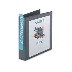 Avery Nonstick Heavy-Duty Round Ring View Binder, 1-1/2" Capacity, Shadow Gray AVE05403