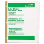Avery Office Essentials Office Essentials White Label Dividers, 5-Tab, 11 x 8-1/2, White, 5 Sets/Pack AVE11336