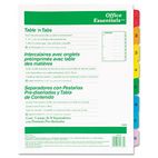 Avery Office Essentials Table 'N Tabs Dividers, Eight Multicolor Tabs, 1-8, Letter AVE11669