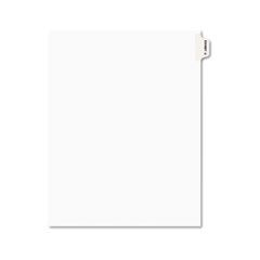 Avery Preprinted Legal Side Tab Dividers, Exhibit U, Letter, White, 25/Pack AVE01391