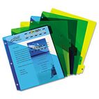 Avery Preprinted Six-Tab Double Pocket Dividers, 11x8-1/2, 1-6, Assorted AVE11295