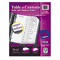 Avery Ready Index Classic Tab Titles, 12-Tab, 1-12, Letter, Black/White, 12/Set AVE11140