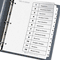 Avery Ready Index Classic Tab Titles, 12-Tab, 1-12, Letter, Black/White, 12/Set AVE11140