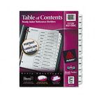 Avery Ready Index Classic Tab Titles, 12-Tab, Jan-Dec, Letter, Black/White, 12/Set AVE11126