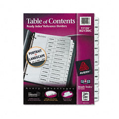 Avery Ready Index Classic Tab Titles, 12-Tab, Jan-Dec, Letter, Black/White, 12/Set AVE11126