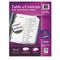 Avery Ready Index Classic Tab Titles, 15-Tab, 1-15, Letter, Black/White, 15/Set AVE11142